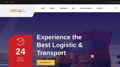 A screenshot of Tntlogistics.agency