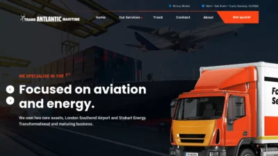 A screenshot of Trans-atlanticmaritime.com