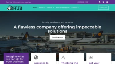 A screenshot of Transcargohub.com