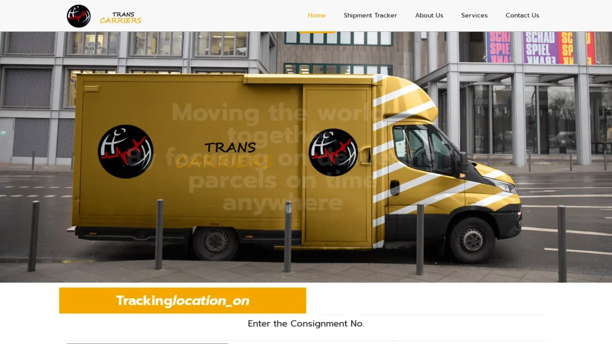 A screenshot of Transcarriers.us