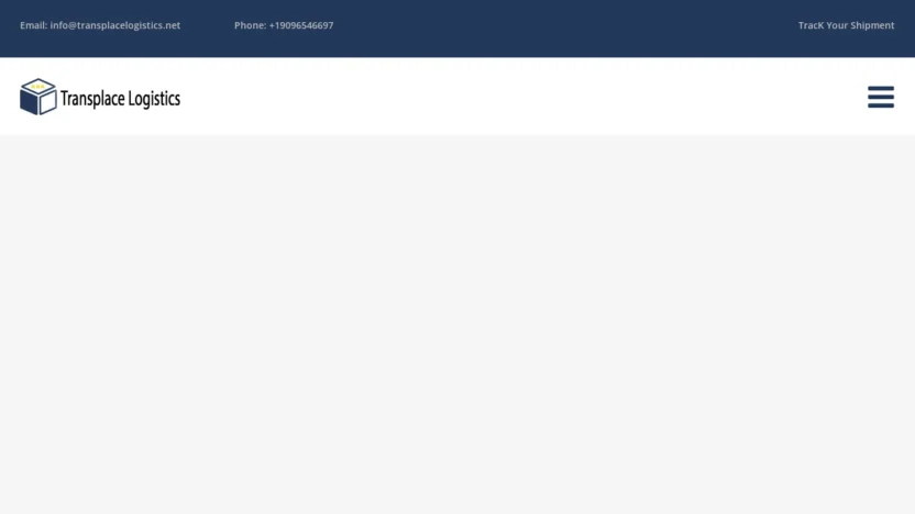A screenshot of Transplacelogistics.net