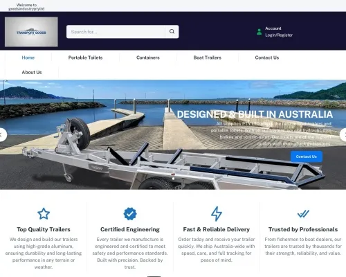 Screenshot of Scam Courier Transportgoodsptyltd.com