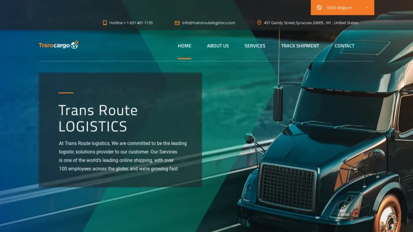 A screenshot of Transroutelogistics.com