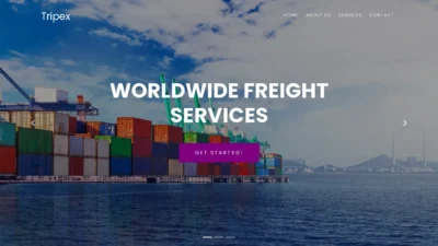 A screenshot of Tripexlogistics.com