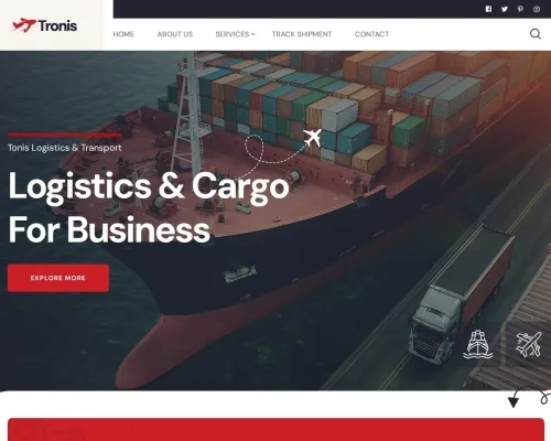 Screenshot of Scam Courier Tronisshippinglogistics.agency