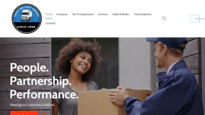 A screenshot of Trustdeliveryagency.com