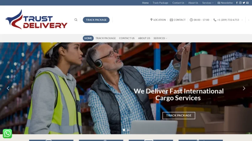 A screenshot of Trusteddeliverysus.org