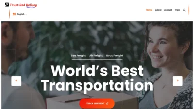 A screenshot of Trustgoddeliveryservice.com