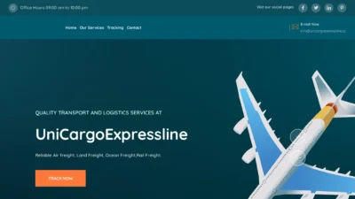 A screenshot of Unicargoexpressline.com