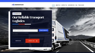 A screenshot of Uniquefrieghttracker.com