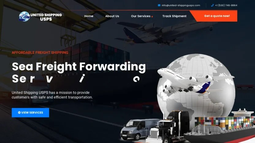 A screenshot of United-shippingusps.com