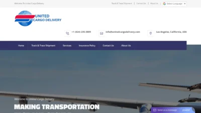 A screenshot of Unitedcargodelivery.com