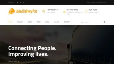 A screenshot of Uniteddeliverypost.org