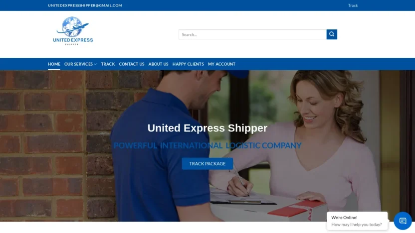 A screenshot of Unitedexpressshipper.com