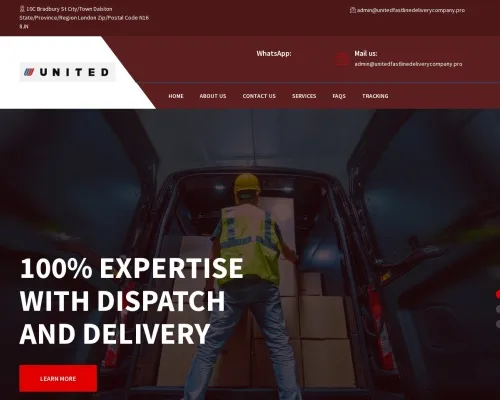 Screenshot of Scam Courier Unitedfastlinedeliverycompany.pro