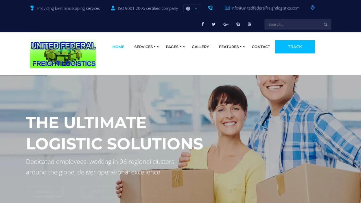 A screenshot of Unitedfederalfreightlogistics.com