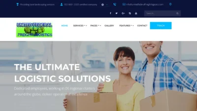 A screenshot of Unitedfederalfreightlogistics.com