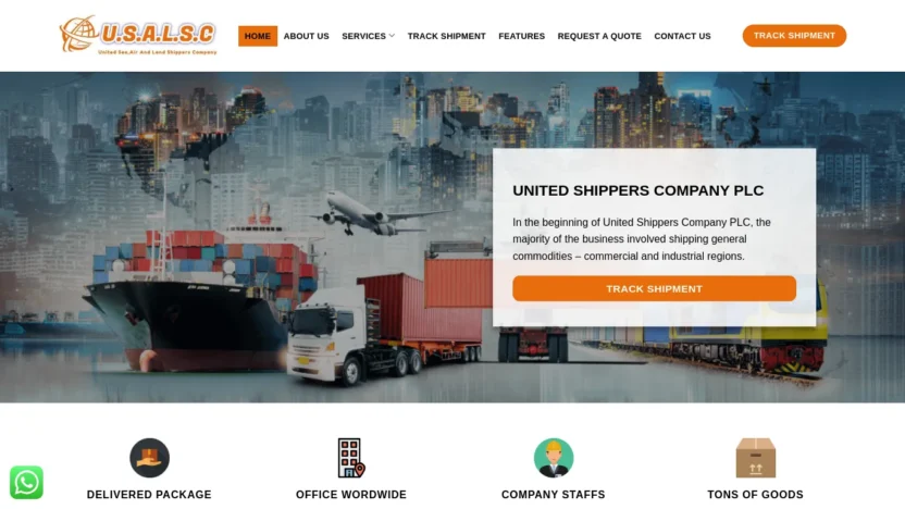 A screenshot of Unitedshipperscompanyplc.com