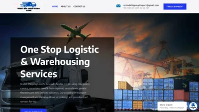 A screenshot of Unitedshippinglineplc.com