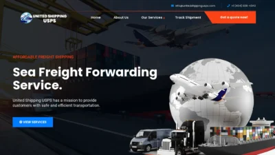 A screenshot of Unitedshippingusps.com