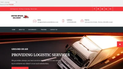 A screenshot of Unitedspacedelivery.com