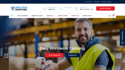 A screenshot of Unitedtrustshipping.com