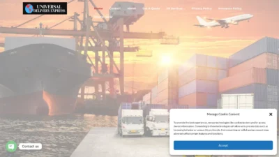 A screenshot of Universaldeliveryxpress.com