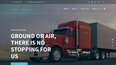 A screenshot of Universalprimelogistics.com