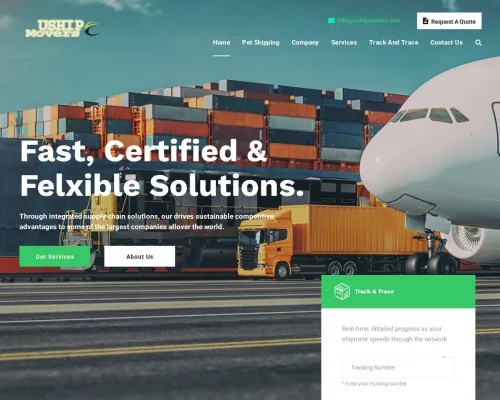 Screenshot of Scam Courier Ushipmovers.com