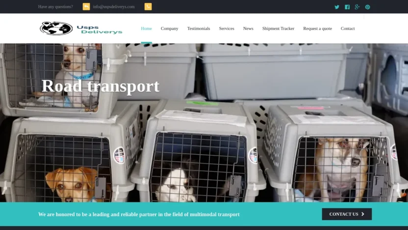 A screenshot of Uspsdeliverys.com