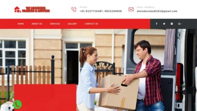 A screenshot of Vtlogisticpackersmovers.com