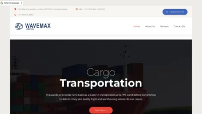 A screenshot of Wavemaxlogistics.com