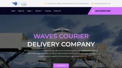 A screenshot of Wavescourier.com