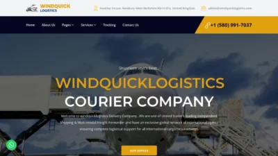 A screenshot of Wiindquicklogistics.com