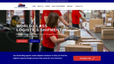 A screenshot of Worldclasslogisticsshipment.com