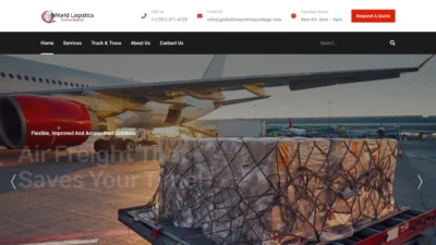 A screenshot of Worldlogisticscourierexpress.com