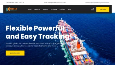 A screenshot of Worldlogisticssvc.com