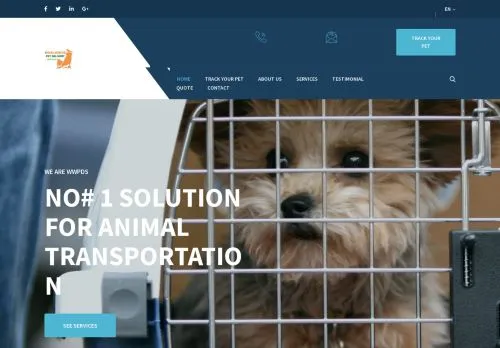 A screenshot of Worldwide-petdeliveryservice.com