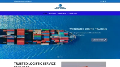 A screenshot of Worldwidelogitictracking.com