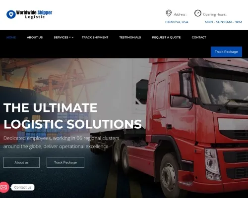 Screenshot of Scam Courier Worldwideshipperlogistic.com