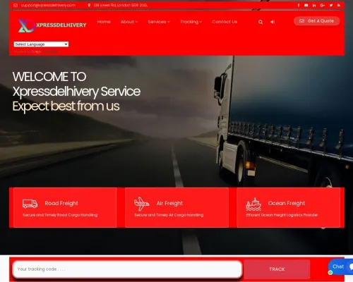 Screenshot of Scam Courier Xpressdelhivery.com