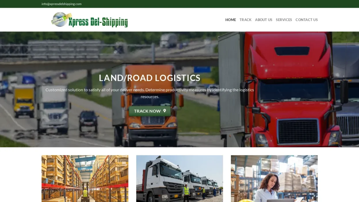 A screenshot of Xpressdelshipping.com