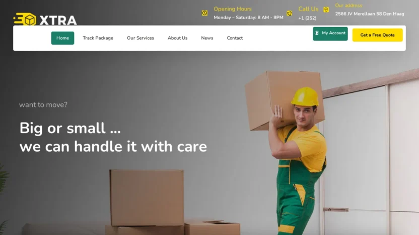 A screenshot of Xtralogisticservice.com