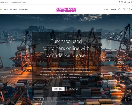 Screenshot of Scam Courier Atlanticshipingcontainers.com