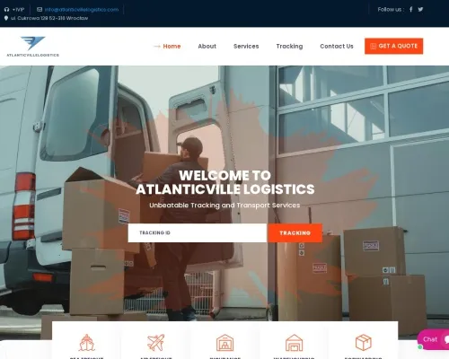 Screenshot of Scam Courier Atlanticvillelogistics.com
