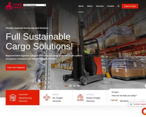 Screenshot of Scam Courier Courierlogistics.pro