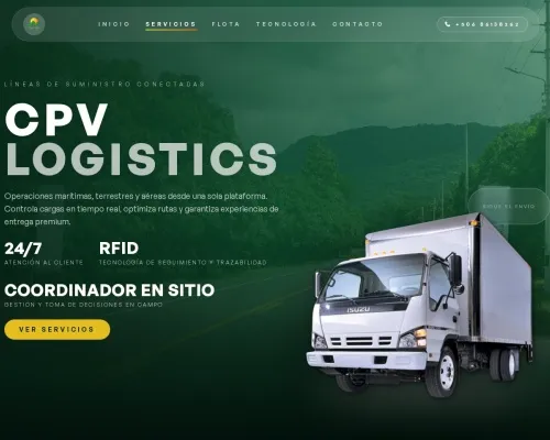 Screenshot of Scam Courier Cpvlogistics.com