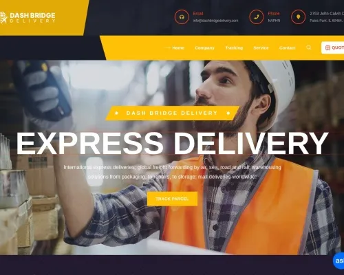 Screenshot of Scam Courier Dashbridgedelivery.com