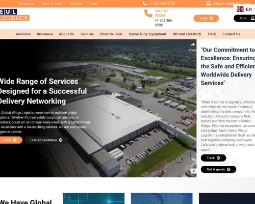 Screenshot of Scam Courier Eullogistics.com