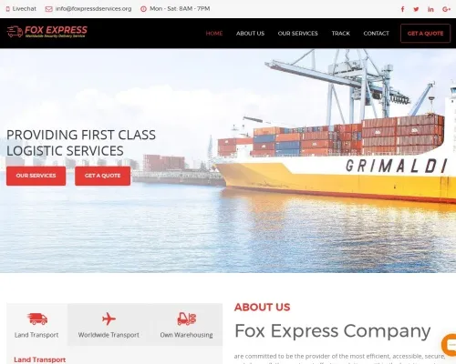 Screenshot of Scam Courier Foxpressdservices.org